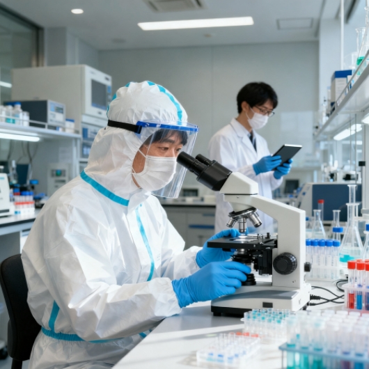 日本素晴生命科學研究所 科研人員專注實驗 研發實力展示