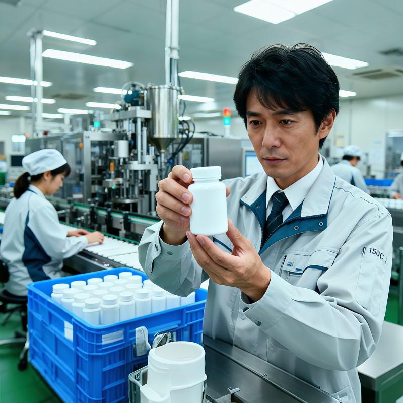 日本素晴生命科學研究所 工人嚴格檢查產品 精細化品質控制