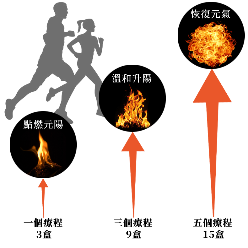 御正君參陽丸 針對不同情況 自定義療程週期建議