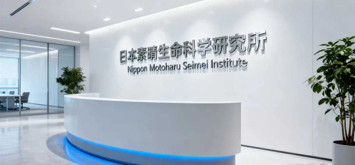 日本素晴生命科學研究所 公司前台實拍 品牌形象展示