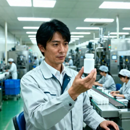 日本素晴生命科學研究所 工廠工人 認真檢查產品 確保出廠質量
