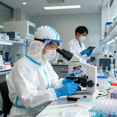 日本素晴生命科學研究所 科研人員專注實驗 研發實力展示